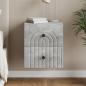 Preview: ARDEBO.de - Wandmontierter Nachttisch Betongrau 33 x 34,5 x 40 cm
