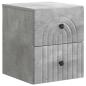 Preview: Wandmontierter Nachttisch Betongrau 33 x 34,5 x 40 cm