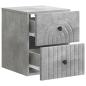 Preview: Wandmontierter Nachttisch Betongrau 33 x 34,5 x 40 cm