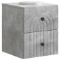 Preview: Wandmontierter Nachttisch 2 stk. Betongrau 33 x 34,5 x 40 cm