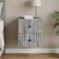 Preview: ARDEBO.de - Wandmontierter Nachttisch Graues Sonoma 33 x 34,5 x 40 cm