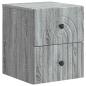 Preview: Wandmontierter Nachttisch Graues Sonoma 33 x 34,5 x 40 cm