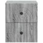 Preview: Wandmontierter Nachttisch Graues Sonoma 33 x 34,5 x 40 cm