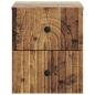 Preview: Wandmontierter Nachttisch Altholz 33 x 34,5 x 40 cm