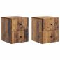 Preview: Wandmontierter Nachttisch 2 stk. Altholz 33 x 34,5 x 40 cm