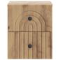 Preview: Wandmontierter Nachttisch Artisan-Eiche 33 x 34,5 x 40 cm