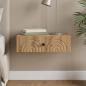 Preview: ARDEBO.de - Wandmontierter Beistelltisch 59 x 34,5 x 17 cm Holzwerkstoff