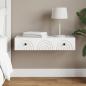 Preview: ARDEBO.de - Wandmontierter Beistelltisch 87,5 x 34,5 x 17 cm Holzwerkstoff