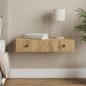 Preview: ARDEBO.de - Wandmontierter Beistelltisch 87,5 x 34,5 x 17 cm Holzwerkstoff