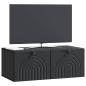 Preview: Wandmontierter TV-Schrank Schwarz 78,5 x 41 x 30 cm