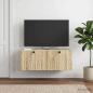 Preview: ARDEBO.de - Wandmontierter TV-Schrank Sonoma-Eiche 78,5 x 41 x 30 cm