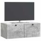 Preview: Wandmontierter TV-Schrank Betongrau 78,5 x 41 x 30 cm