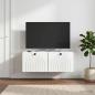 Preview: ARDEBO.de - Wandmontierter TV-Schrank Hochglanz Weiß 78,5 x 41 x 30 cm
