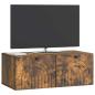 Preview: Wandmontierter TV-Schrank Geräucherte Eiche 78,5 x 41 x 30 cm