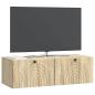 Preview: Wandmontierter TV-Schrank Sonoma-Eiche 98 x 41 x 30 cm