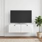 Preview: ARDEBO.de - Wandmontierter TV-Schrank Hochglanz Weiß 98 x 41 x 30 cm