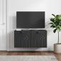 Preview: ARDEBO.de - Wandmontierter TV-Schrank Schwarz 59,5 x 31 x 30 cm