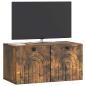 Preview: Wandmontierter TV-Schrank Geräucherte Eiche 59,5 x 31 x 30 cm