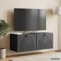 Preview: ARDEBO.de - Wandmontierter TV-Schrank Schwarz 78,5 x 31 x 30 cm