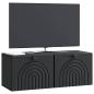 Preview: Wandmontierter TV-Schrank Schwarz 78,5 x 31 x 30 cm