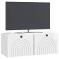 Preview: Wandmontierter TV-Schrank Hochglanz Weiß 78,5 x 31 x 30 cm