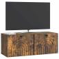 Preview: Wandmontierter TV-Schrank Geräucherte Eiche 78,5 x 31 x 30 cm