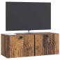 Preview: Wandmontierter TV-Schrank Altholz 78,5 x 31 x 30 cm