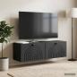 Preview: ARDEBO.de - Wandmontierter TV-Schrank Schwarz 98 x 31 x 30 cm Holzwerkstoff