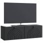 Preview: Wandmontierter TV-Schrank Schwarz 98 x 31 x 30 cm Holzwerkstoff