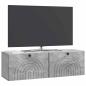 Preview: Wandmontierter TV-Schrank Betongrau 98 x 31 x 30 cm