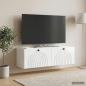 Preview: Wandmontierter TV-Schrank Hochglanz Weiß 98 x 31 x 30 cm