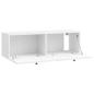 Preview: Wandmontierter TV-Schrank Hochglanz Weiß 98 x 31 x 30 cm