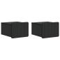 Preview: Wandmontierter Nachttisch 2 stk. Schwarz 33 x 34,5 x 24 cm