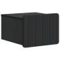 Preview: Wandmontierter Nachttisch 2 stk. Schwarz 33 x 34,5 x 24 cm