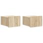 Preview: Wandmontierter Nachttisch 2 stk. Sonoma-Eiche 33 x 34,5 x 24 cm