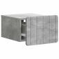 Preview: Wandmontierter Nachttisch Betongrau 33 x 34,5 x 24 cm