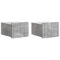 Preview: Wandmontierter Nachttisch 2 stk. Betongrau 33 x 34,5 x 24 cm