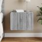 Preview: ARDEBO.de - Wandmontierter Nachttisch Graues Sonoma 33 x 34,5 x 24 cm