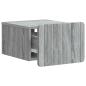 Preview: Wandmontierter Nachttisch Graues Sonoma 33 x 34,5 x 24 cm
