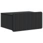 Preview: Wandmontierter Nachttisch Schwarz 49 x 34,5 x 24 cm