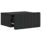 Preview: Wandmontierter Nachttisch Schwarz 49 x 34,5 x 24 cm