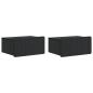 Preview: Wandmontierter Nachttisch 2 stk. Schwarz 49 x 34,5 x 24 cm