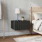 Preview: Wandmontierter Nachttisch 2 stk. Schwarz 49 x 34,5 x 24 cm