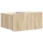 Preview: Wandmontierter Nachttisch Sonoma-Eiche 49 x 34,5 x 24 cm