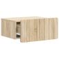 Preview: Wandmontierter Nachttisch Sonoma-Eiche 49 x 34,5 x 24 cm