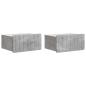 Preview: Wandmontierter Nachttisch 2 stk. Betongrau 49 x 34,5 x 24 cm