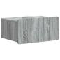 Preview: Wandmontierter Nachttisch Graues Sonoma 49 x 34,5 x 24 cm