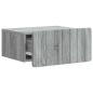 Preview: Wandmontierter Nachttisch Graues Sonoma 49 x 34,5 x 24 cm