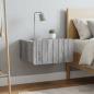 Preview: Wandmontierter Nachttisch 2 stk. Graues Sonoma