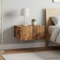 Preview: ARDEBO.de - Wandmontierter Nachttisch 2 stk. Altholz 49 x 34,5 x 24 cm